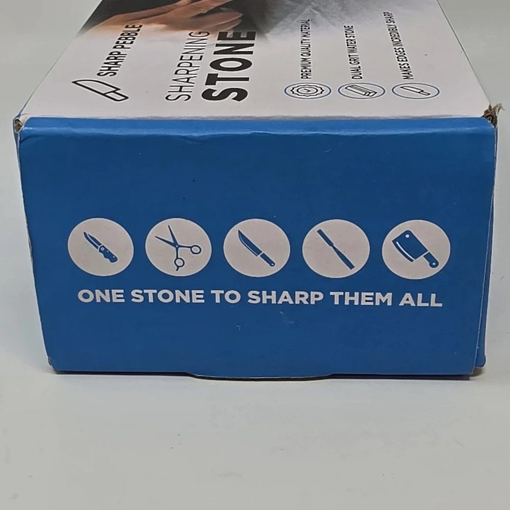 New Sharp Pebble Premium WhiteStone Sharpening Stone Bamboo Base 1000/6000 Grit